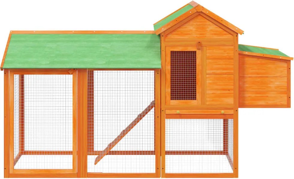 Кокошарник кафяв 193x65x117 см бор масив