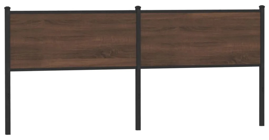 4007803 vidaXL Резервна табла за легло, кафяв дъб, 200 см, инженерно дърво и стомана