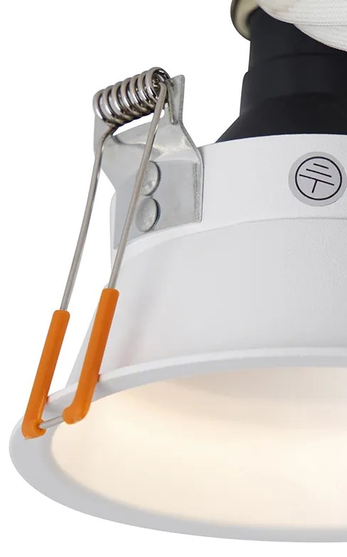 Комплект от 6 модерни вградени спота бели AR70 - Dept