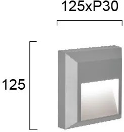 Аплика Viokef Leros Plus LED-23 x 3 x 8 См.-сив