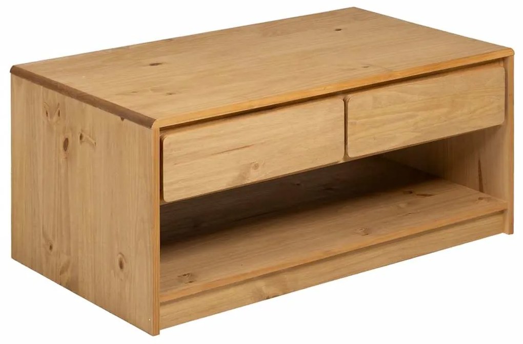 377598 vidaXL Кафе маса SAUDA, дъб, 99x55x45 см, борово дърво масив