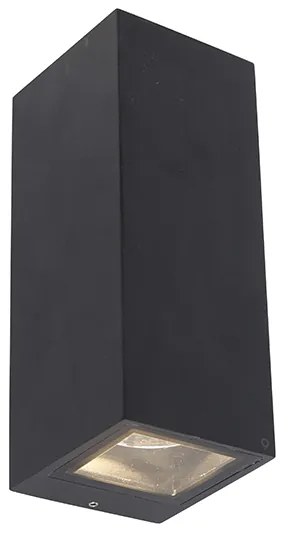 Модерна стенна лампа черна 2-светлина GU10 AR70 IP54 - Baleno