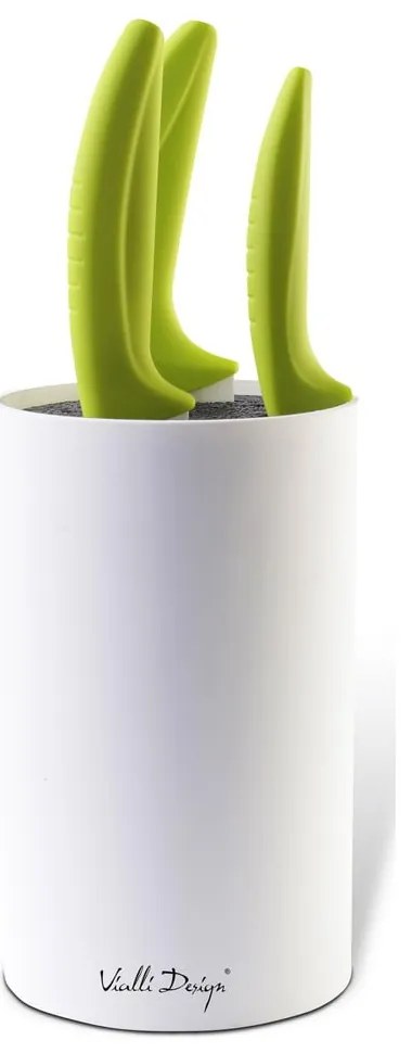 Универсален бял блок за ножове - Vialli Design