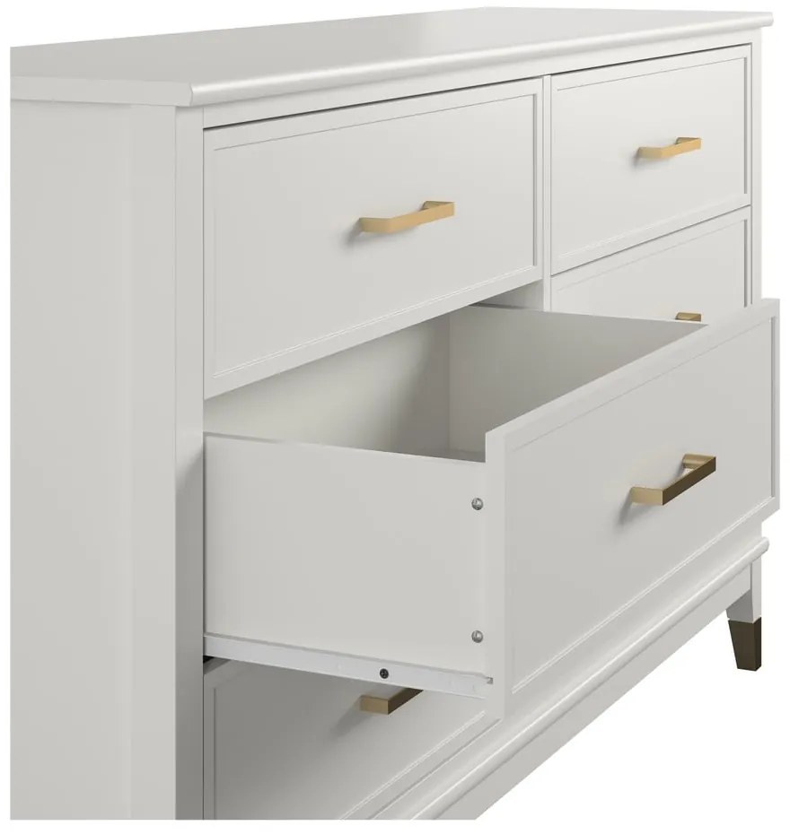 Бял скрин 144x85x41 cm Westerleigh – Støraa