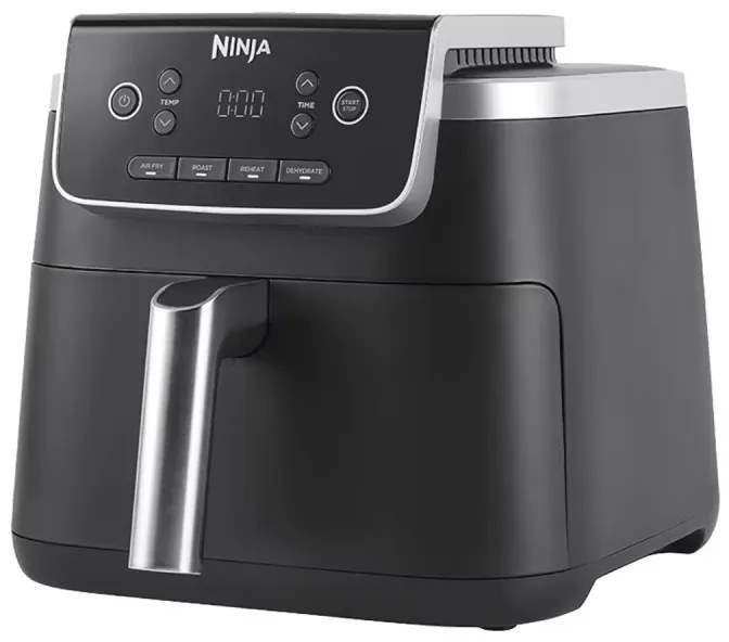Фритюрник с горещ въздух Ninja AF140EU PRO, 1750W, 4.7 л, 40-240C, 4 програми, Таймер, AirCrisp, Незалепващо покритие, Черен