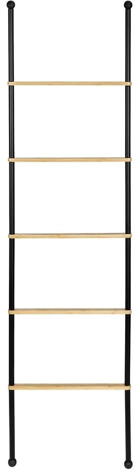 Черна/естествена метална декоративна стълба Bambusa - Wenko