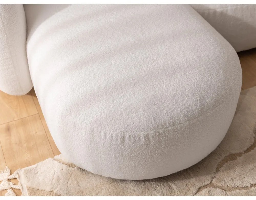 Кремав ъглов диван от букле (ляв ъгъл) Orbit – Ropez