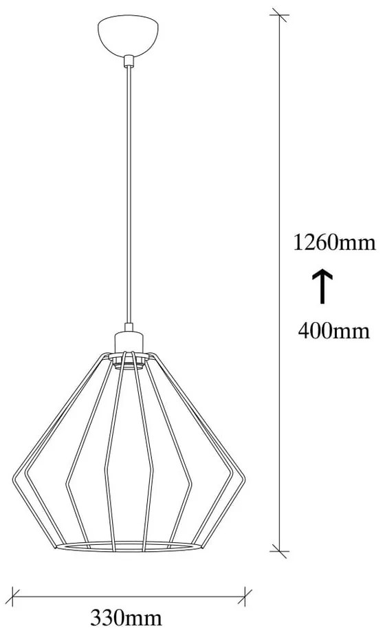 Черно метално висящо осветително тяло Opviq lights Aristea - Opviq lights