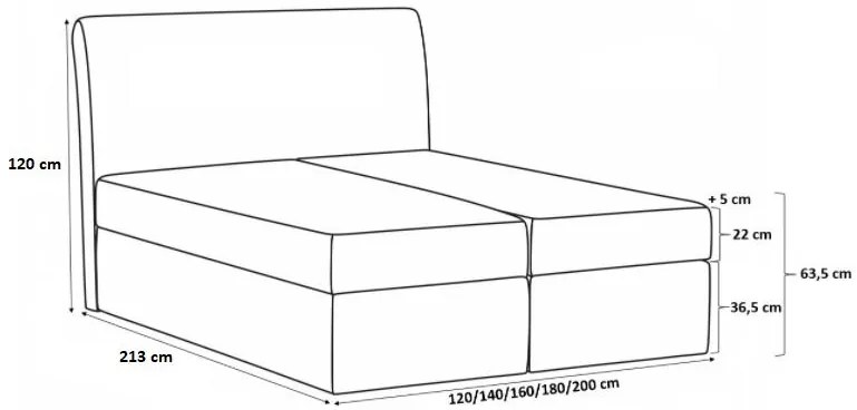 Тапицирано легло Galaxy-Kokkino-160 x 200