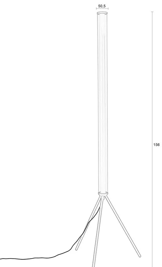Бежова LED затъмняваща се подова лампа със стъклен абажур (височина 156 cm) Scotty – Zuiver