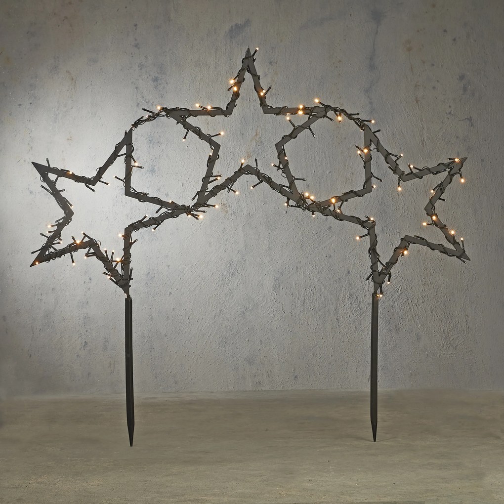 Коледни прожектори звезди вкл. LED с 8 настройки и таймер - Rudolph