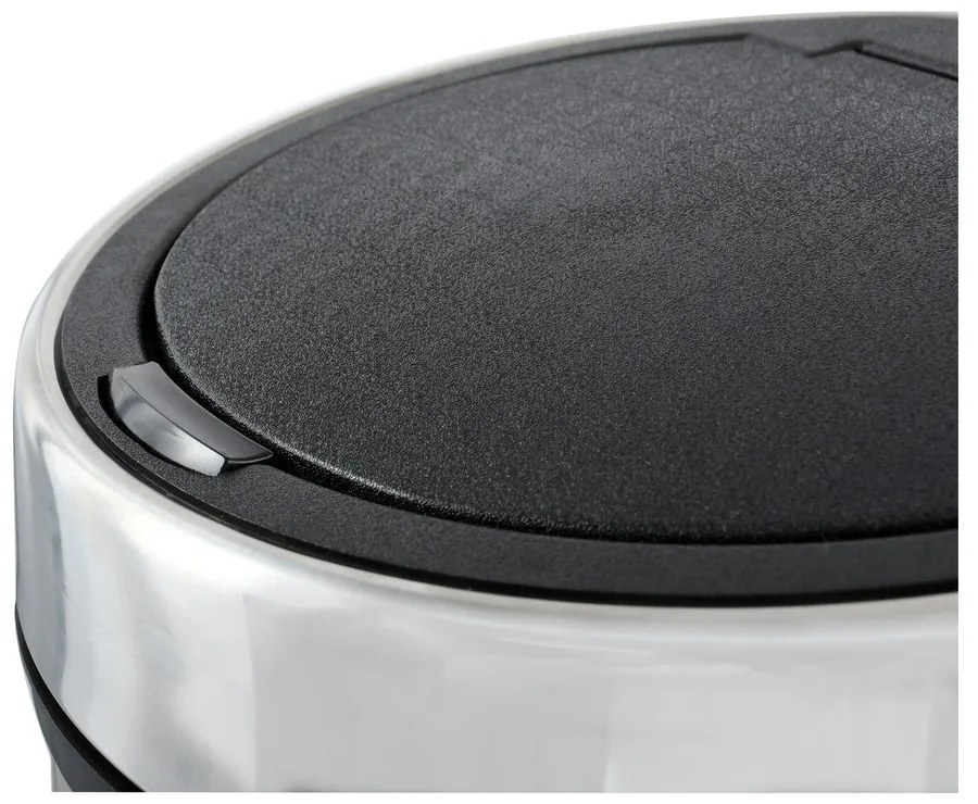 Тъмносиво стоманено кошче за боклук с отваряне с докосване 30 l – MSV