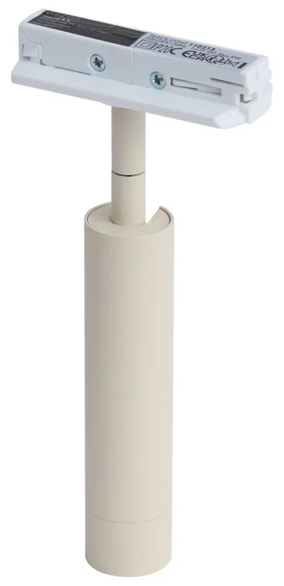 Модерен прожектор бежов с бяло за 1-фазна релсова система - Iconic Ivy