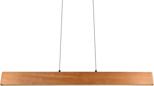 LED висящо осветително тяло в естествен цвят с дървен абажур Edgewood – Trio