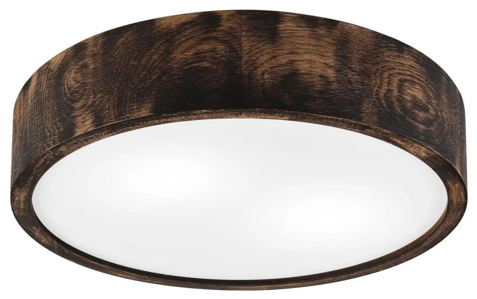 Потолен лампион OAK SMOKY 2xE27/15W/230V, Ø37,5 см, дъб/тъмнокафяв