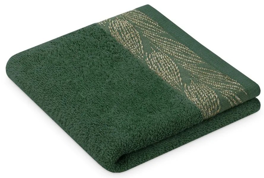 Зелени памучни хавлии и кърпи за баня в комплект от 6 бр. от тери Allium – Restilo
