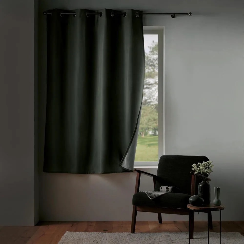 Сиво термо звукоизолиращо перде от микрофибър 135x180 cm Micropolar – douceur d'intérieur