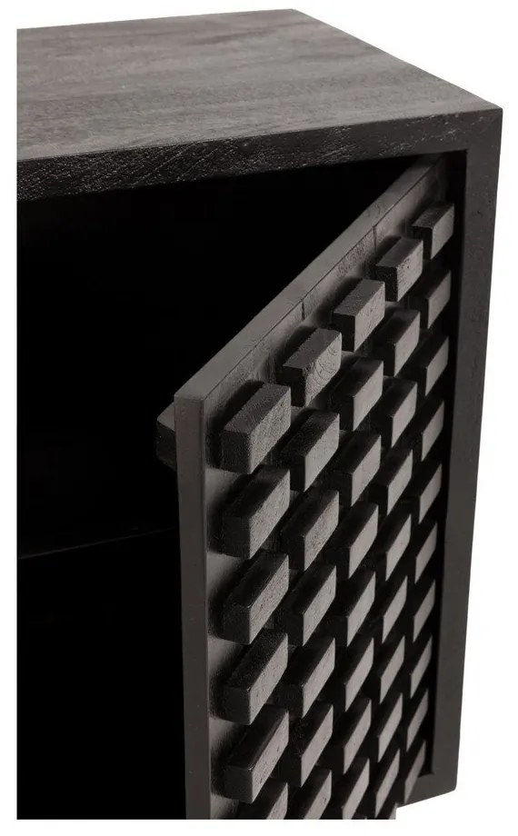 Черен скрин от масивно манго 200x80x40 cm Inaya – MOME