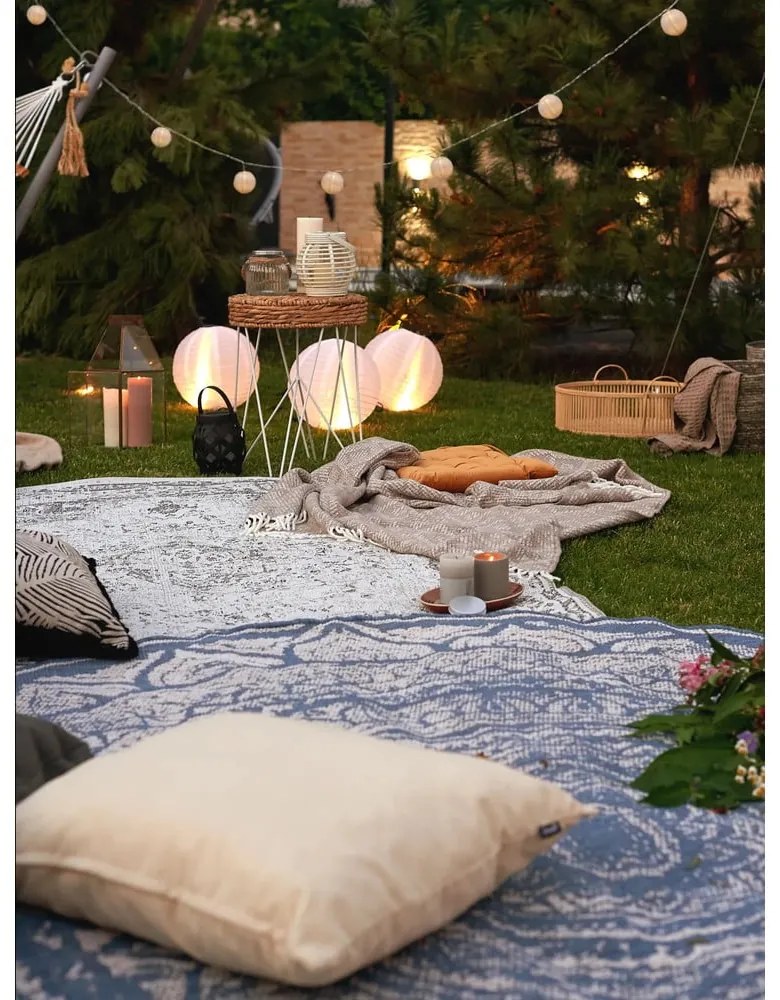 Сив и кремав килим за открито, ø 140 cm Siruma - NORTHRUGS