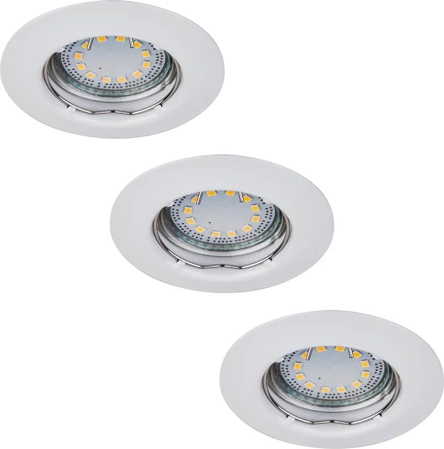 Rabalux 1046 - КОМПЛЕКТ 3x LED вградени таванни осветителни тела LITE 3xGU10-LED/3W/230V