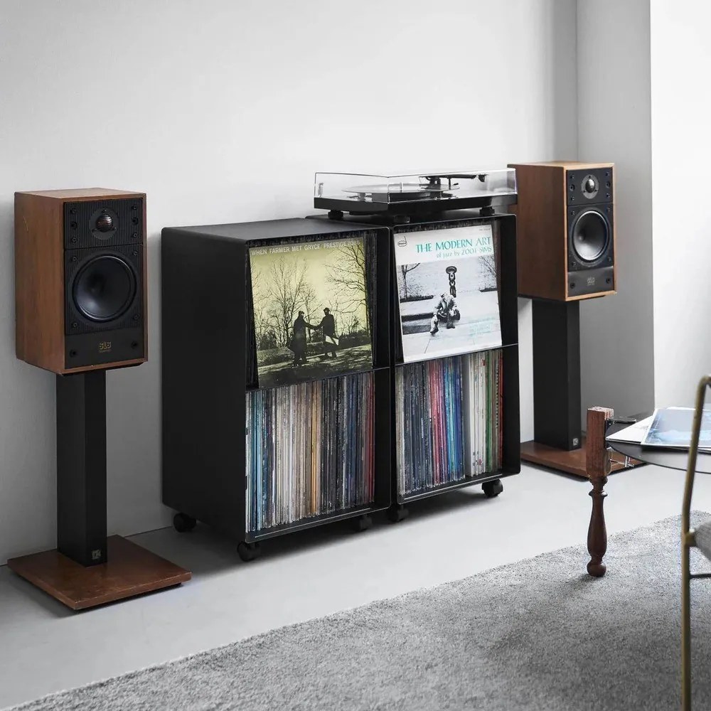 Черен метален подвижен стелаж 40x73x38 cm Tower – YAMAZAKI