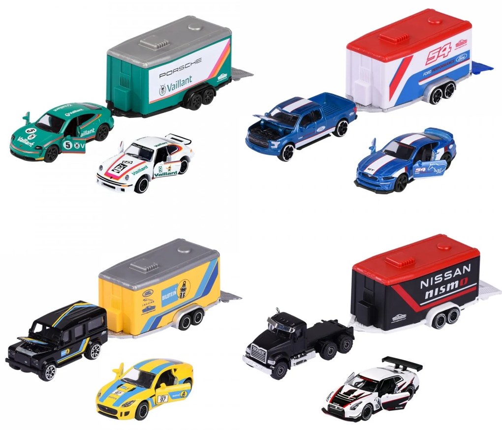 Majorette - Race Trailer, 4-asst. 212053111