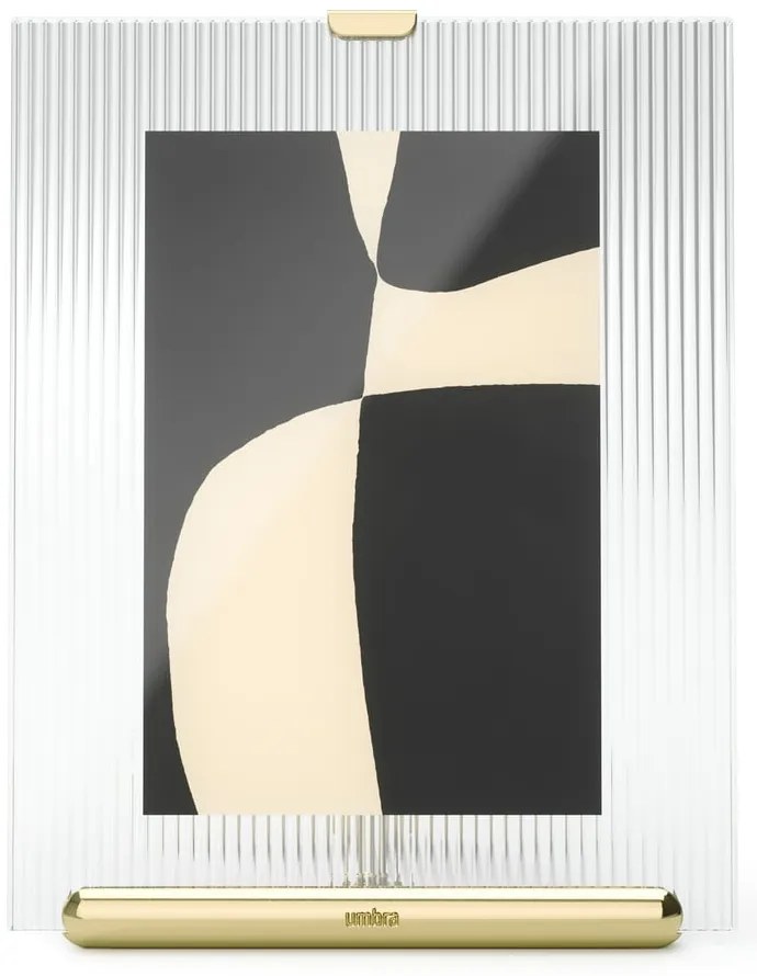 Стъклена стояща рамка в златист цвят 16x20 cm Flute – Umbra