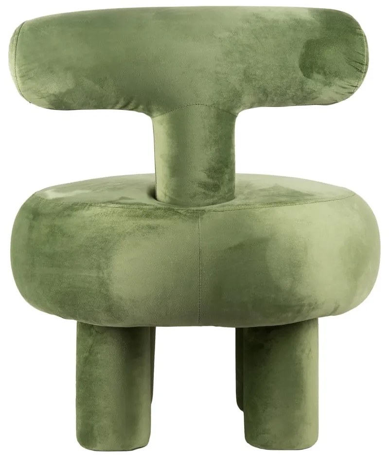 Светлозелено кадифено кресло Abrazo – Leitmotiv