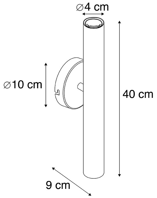 Хотелски шик стенна лампа злато 2 светлини - Tubi