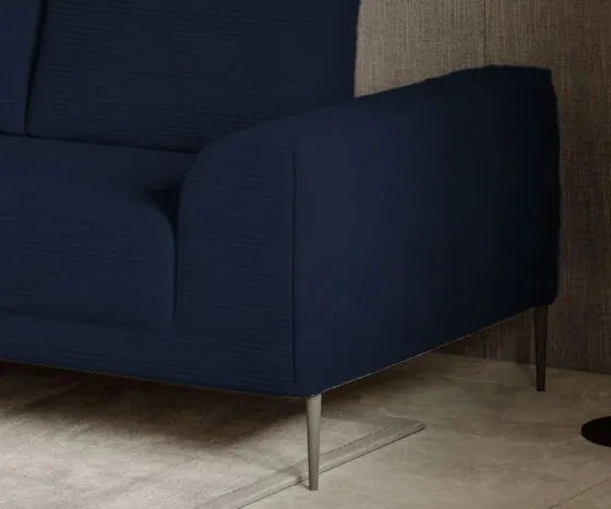 Ъглов диван Holland Mini-тъмно син-десен