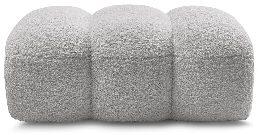 Светлосива табуретка от прежда с примки от букле Hippolyte – Bobochic Paris