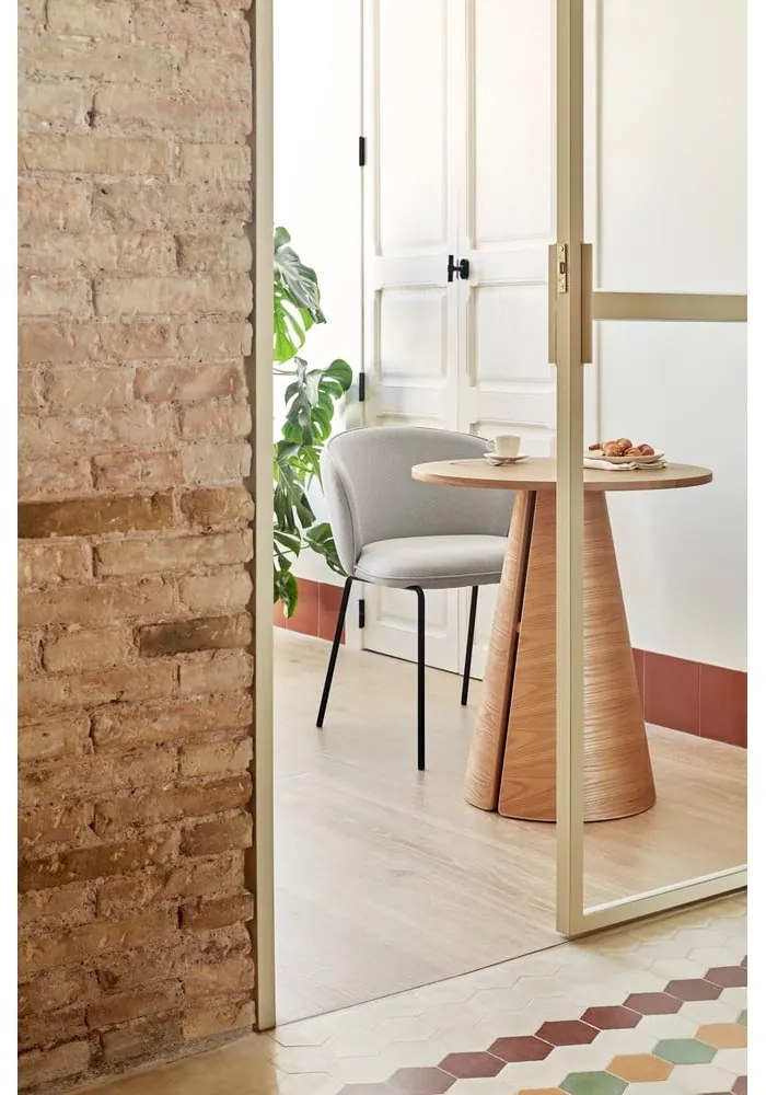 Кръгла трапезна маса от декор от дъб естествена ø 65 cm Cep – Teulat