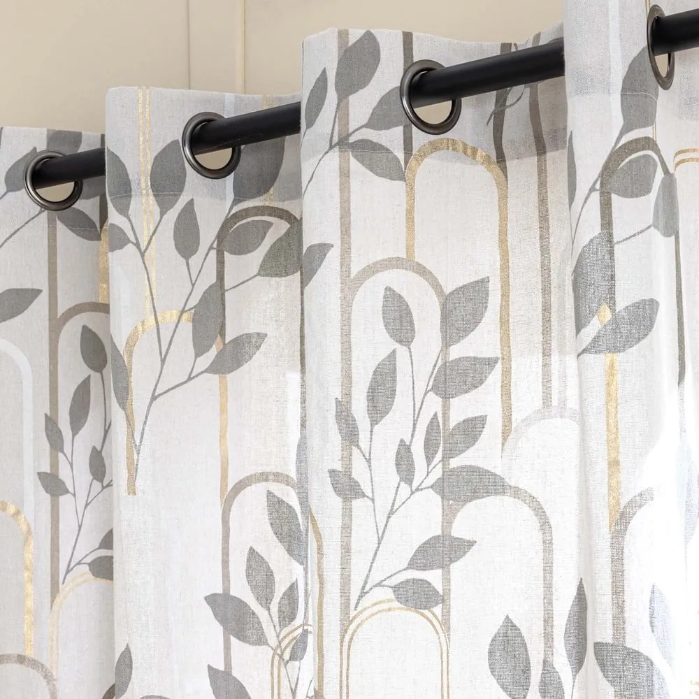 Сиво перде 140x240 cm Roseris – douceur d'intérieur