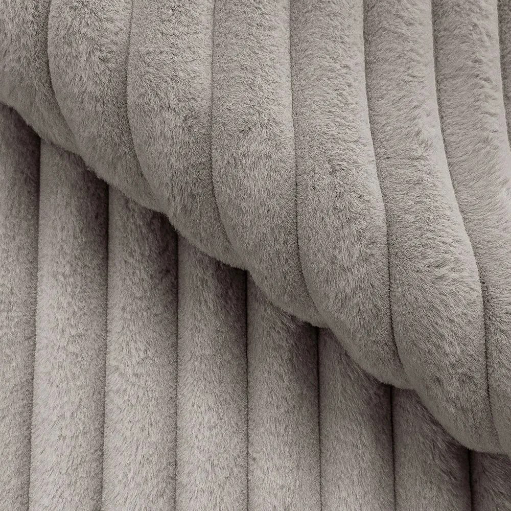 Сиво двойно тапицирано легло с място за съхранение и включена подматрачна рамка 200x200 cm Cloe – Ropez