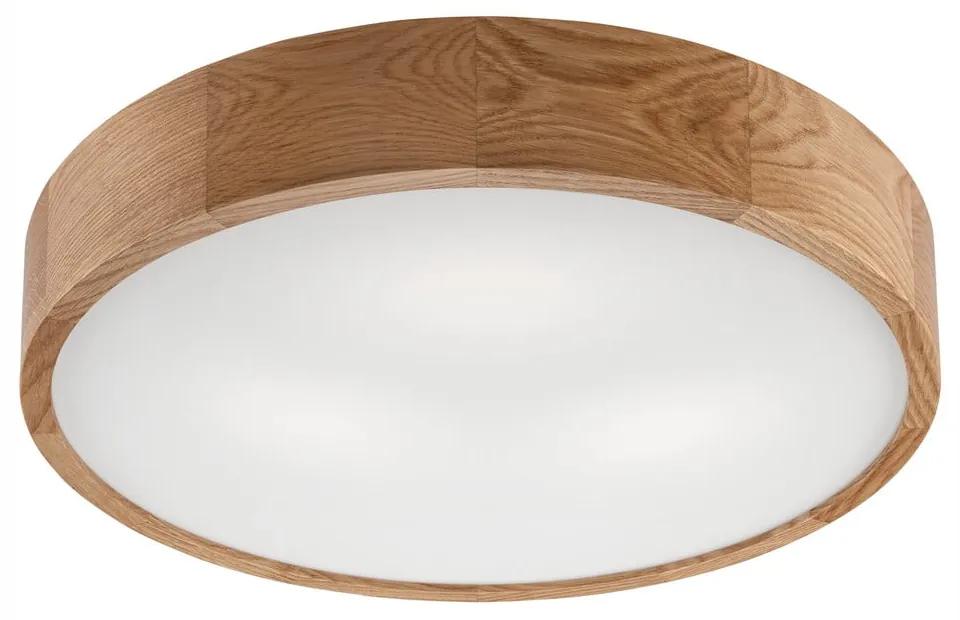 Кафява лампа за таван със стъклен абажур ø 47 cm Eveline - LAMKUR