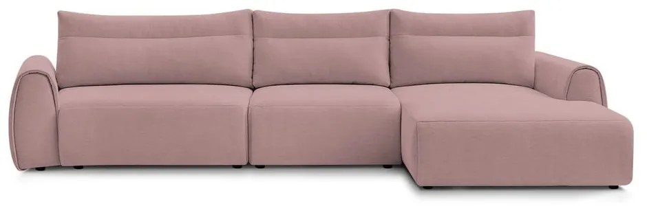 Светлорозов ъглов диван Aden – Bobochic Paris