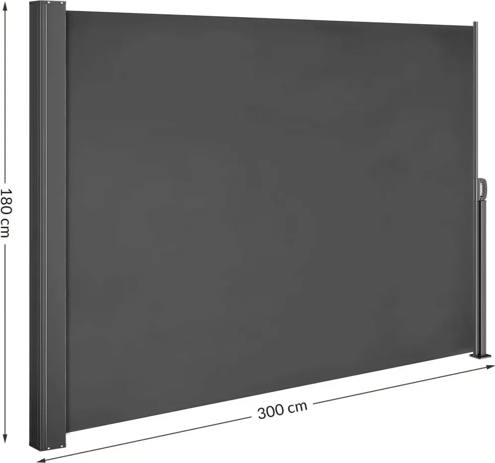 Разтегателна странична тента за тераси и балкони 180 x 300 см