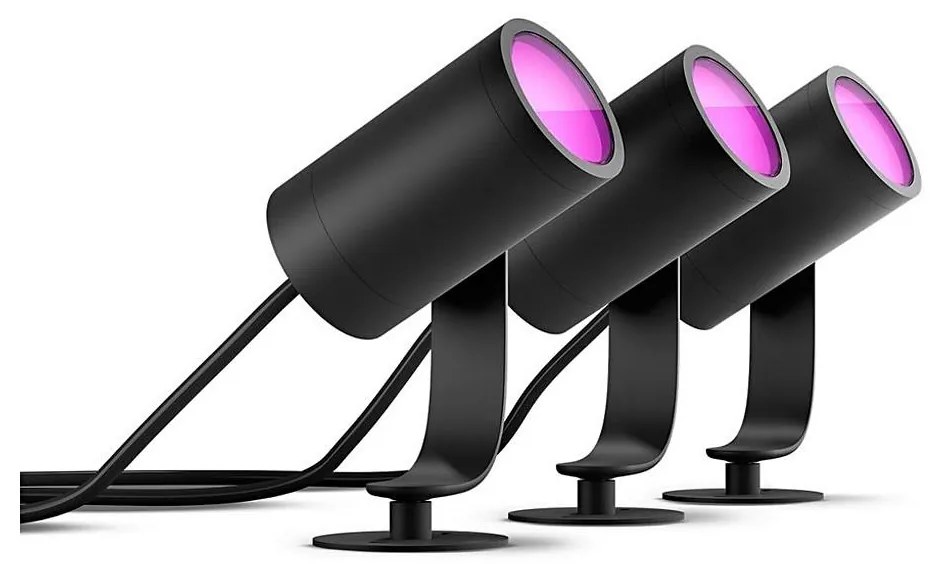 Philips 17414/30/P7 - Комплект 3x LED прожектори Hue LILY 3xLED/8W/230V IP65