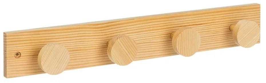 Стенна закачалка от масивен бор в естествен цвят 40 cm Anillos – Casa Selección