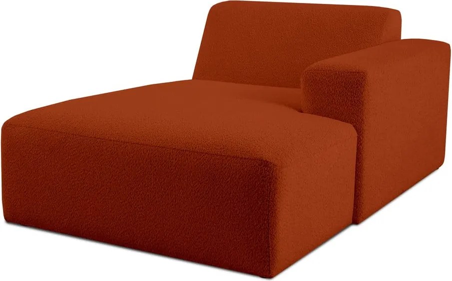 Модулен диван от букле в тухлен цвят (десен ъгъл) Roxy – Scandic
