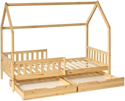 Детско легло с място за съхранение Монтесори Аtmosphera Bosco, 90x190 см, MDF