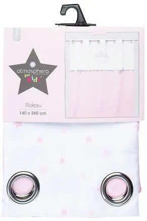 Детска завеса atmosphera Princess 140х260 см, Розов