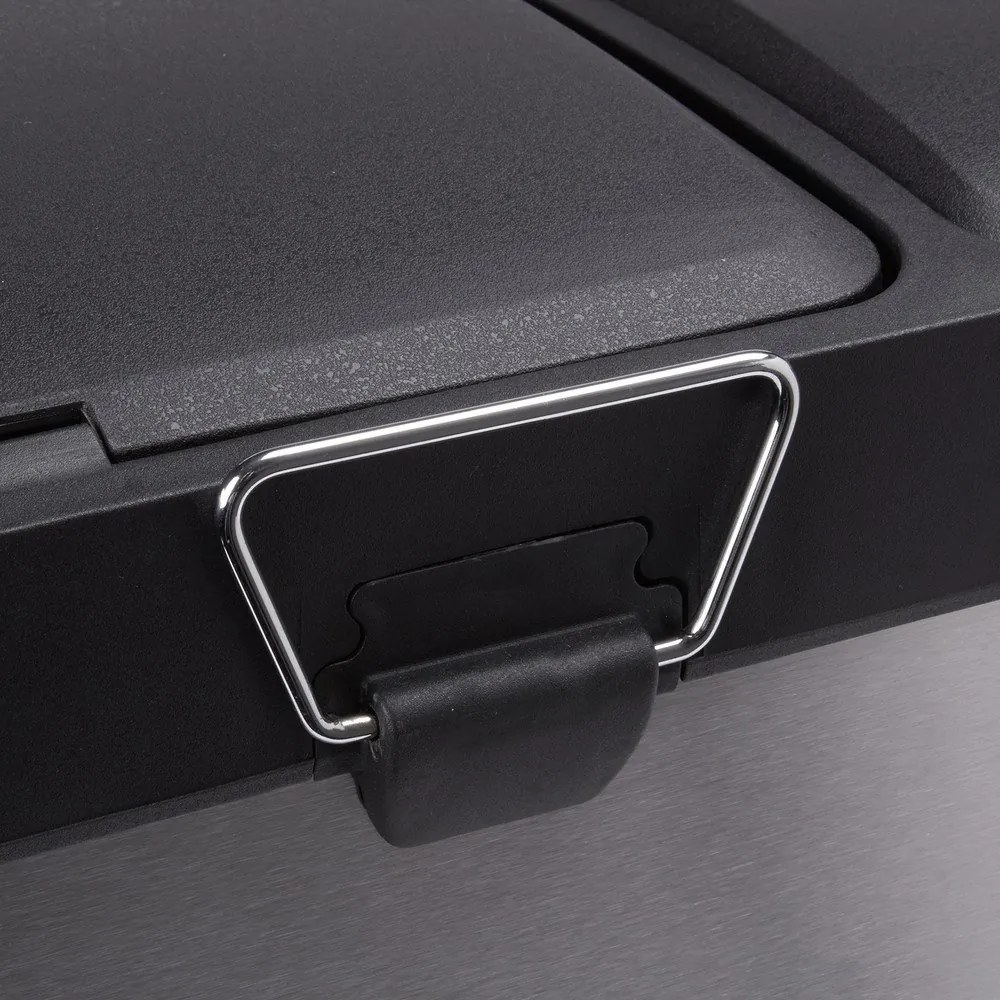 Стоманено кошче за боклук за рециклиране с педал в матово сребрист цвят 18+8 l Tri Selectif – MSV