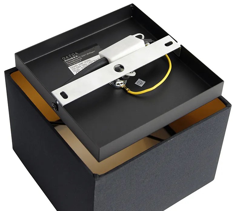 Модерна таванна лампа черна със злато - VT