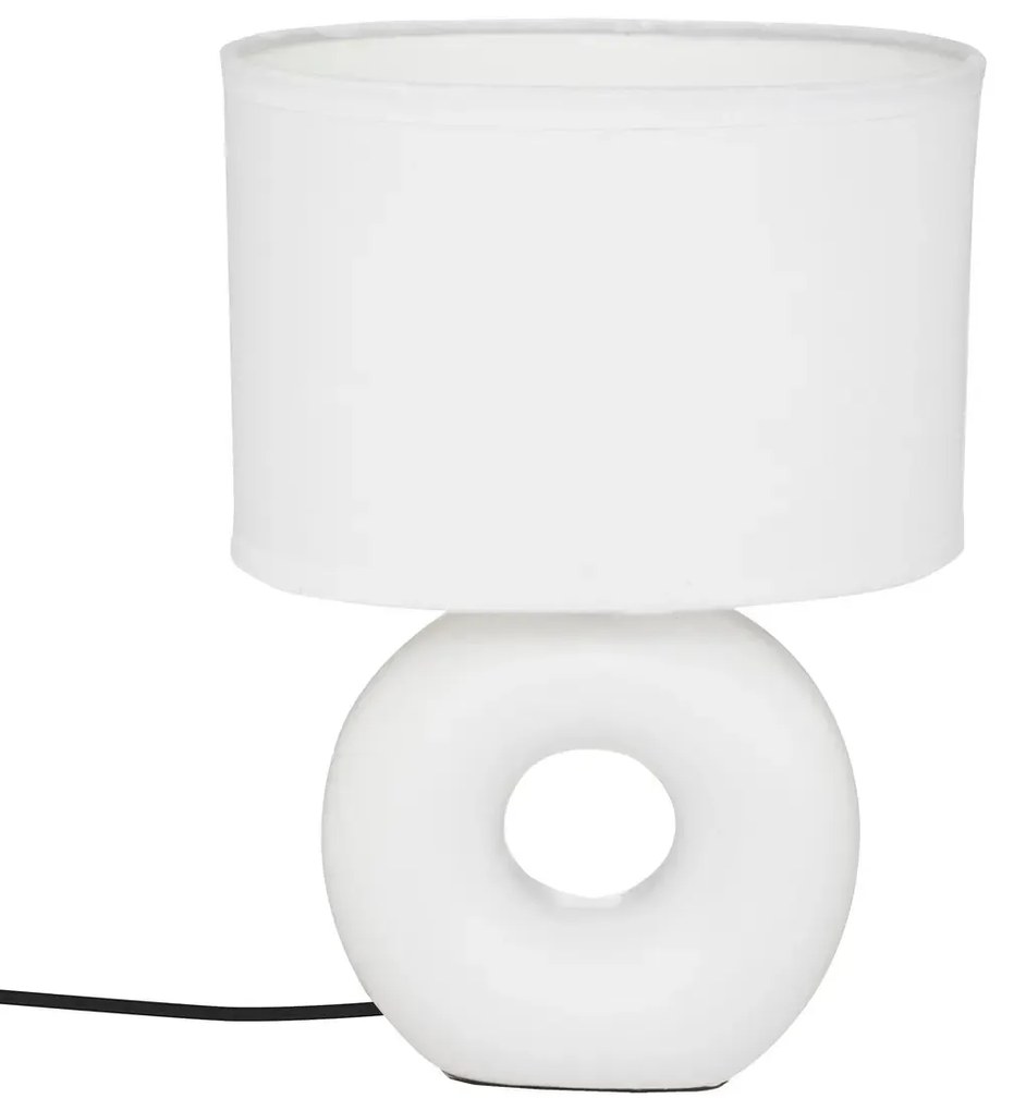 Нощна лампа atmosphera Baru, 25 cm, Керамика - Бял