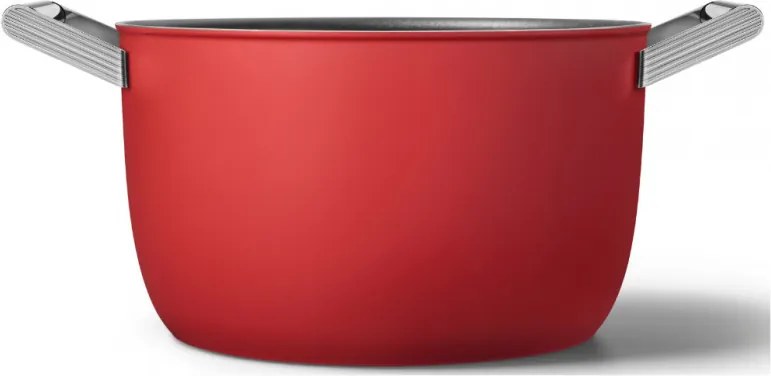 Тенджера SMEG CKFC2611RDM, 7.7 л, Ø26 см, Тефлоново покритие, До 250°C, Индукция, Червен