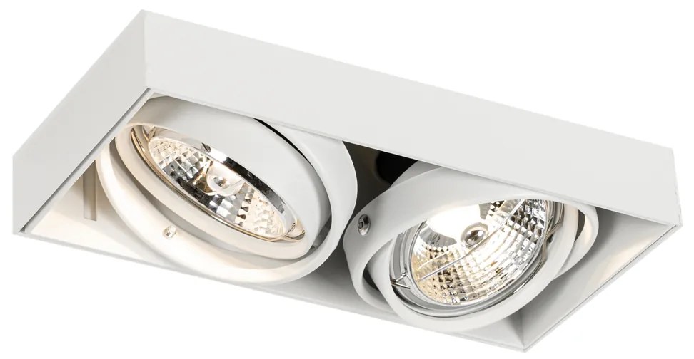 Комплект от 6 вградени спота бели GU10 70mm 2-Light Trimless - Oneon