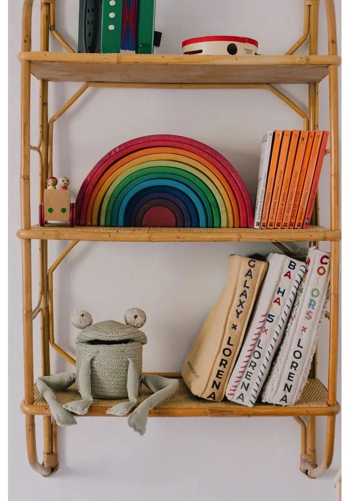 Зелена текстилна детска кошница за играчки ø 15x15 cm Mini Fred the Frog – Lorena Canals