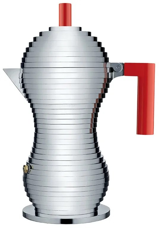 Alessi - Кафеварка Pulcina 6 чаши червено - MDL02/6R