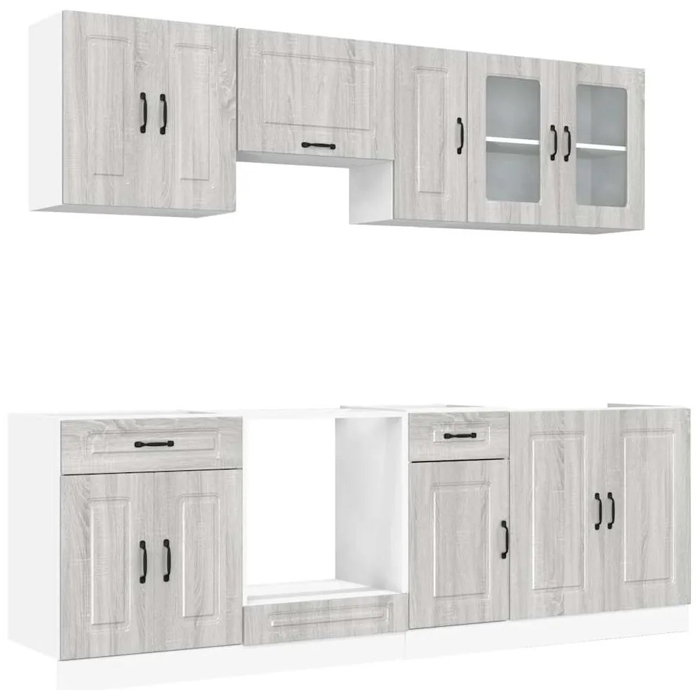 3314827 vidaXL Комплект кухненски шкафове от 8 части Kalmar, инженерно дърво